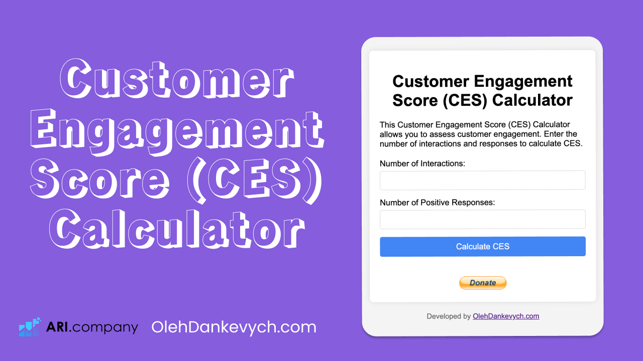 Customer Engagement Score Calculator by OlehDankevych.com