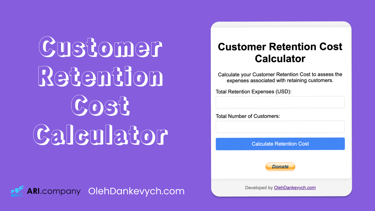 Customer Retention Cost Calculator