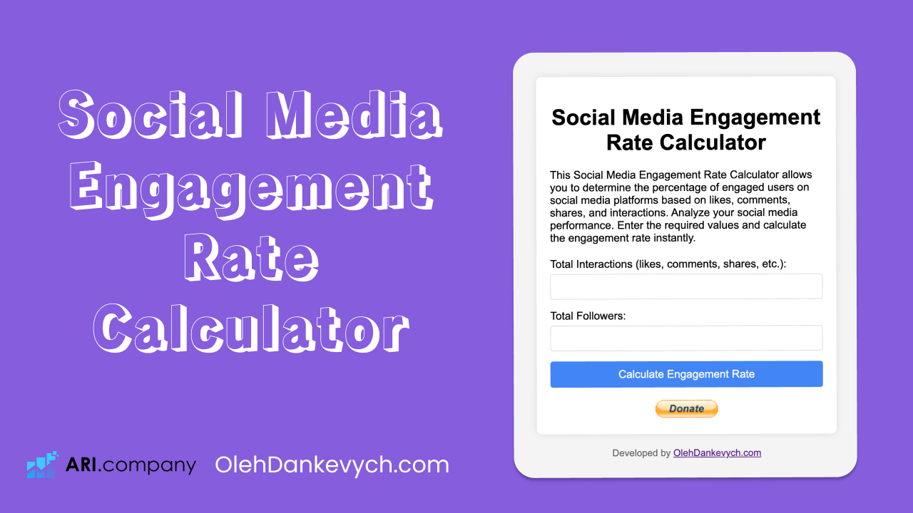 Social Media Engagement Rate Calculator