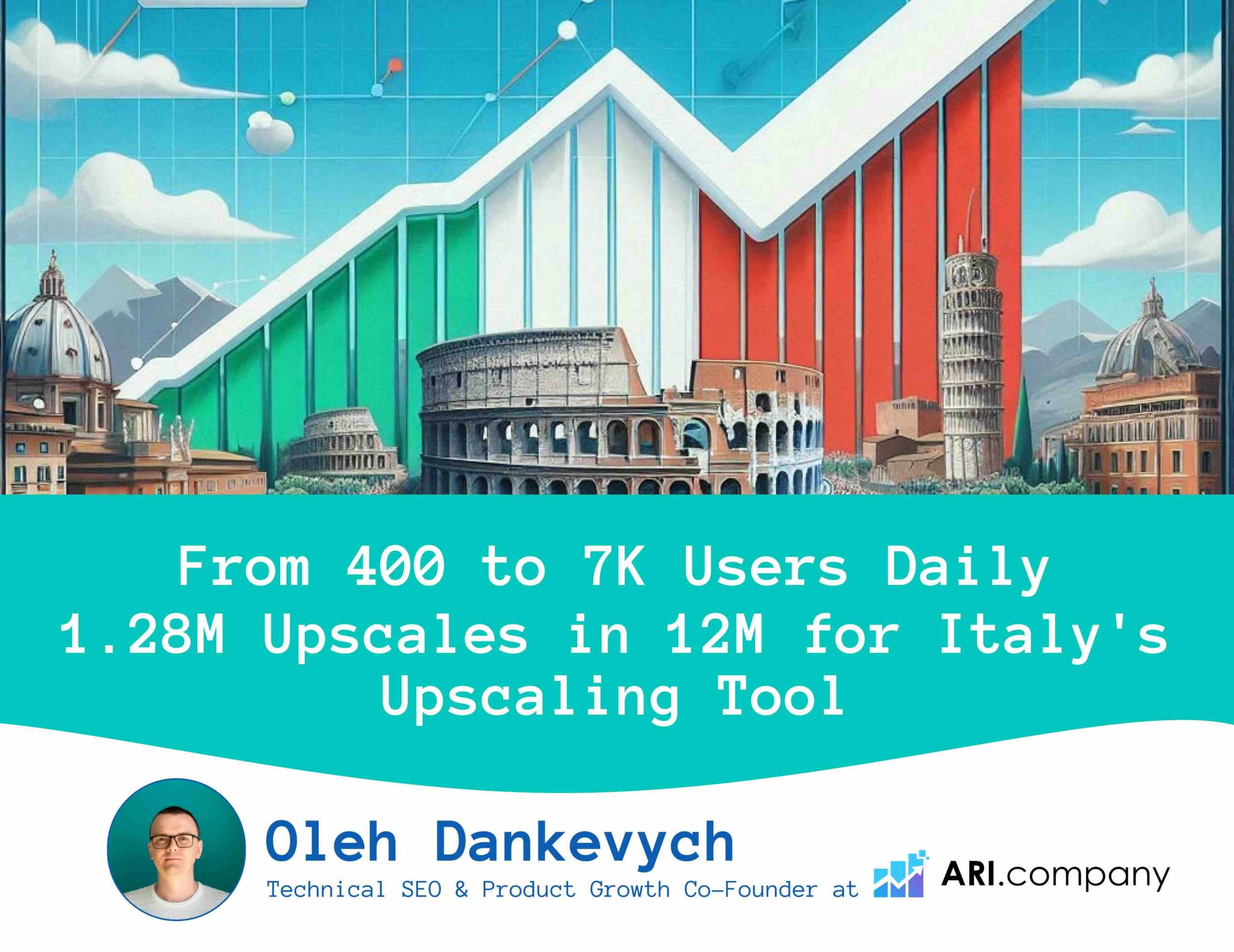 From 400 to 7K Users Daily 1.28M Upscales in 12M for Italy's Upscaling Tool