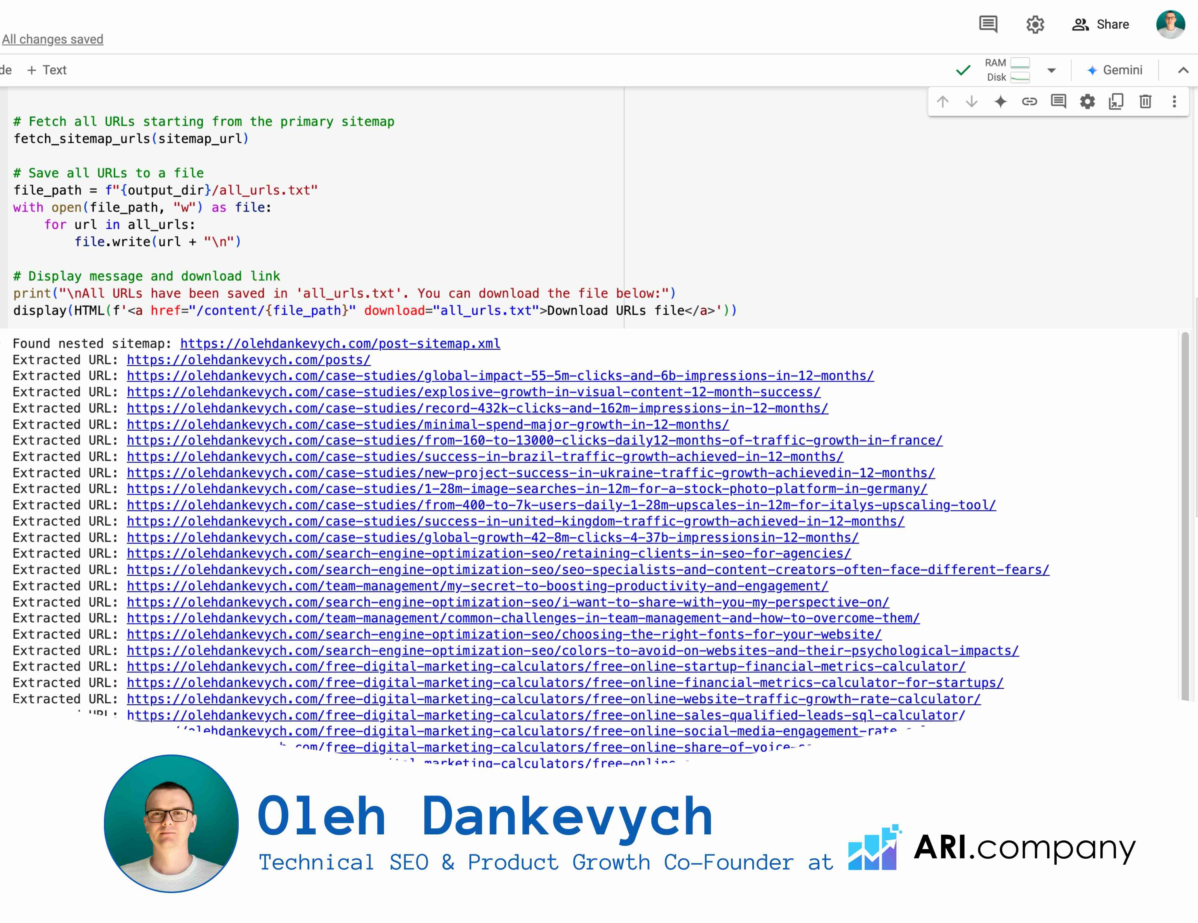 How to Easily Extract All URLs from Your Sitemap Using Python - Oleh Dankevych